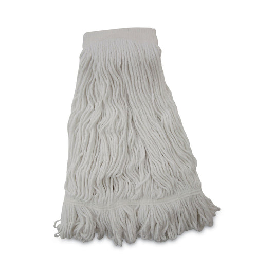 Boardwalk Mop Head, Pro Loop Web/Tailband, Premium Saddleback Head, Ryn, 24-oz., WH, 12/CT