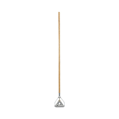Boardwalk Quick Change Metal Head Wooden Mop Handle, Junior, 0.88" dia x 54", Natural