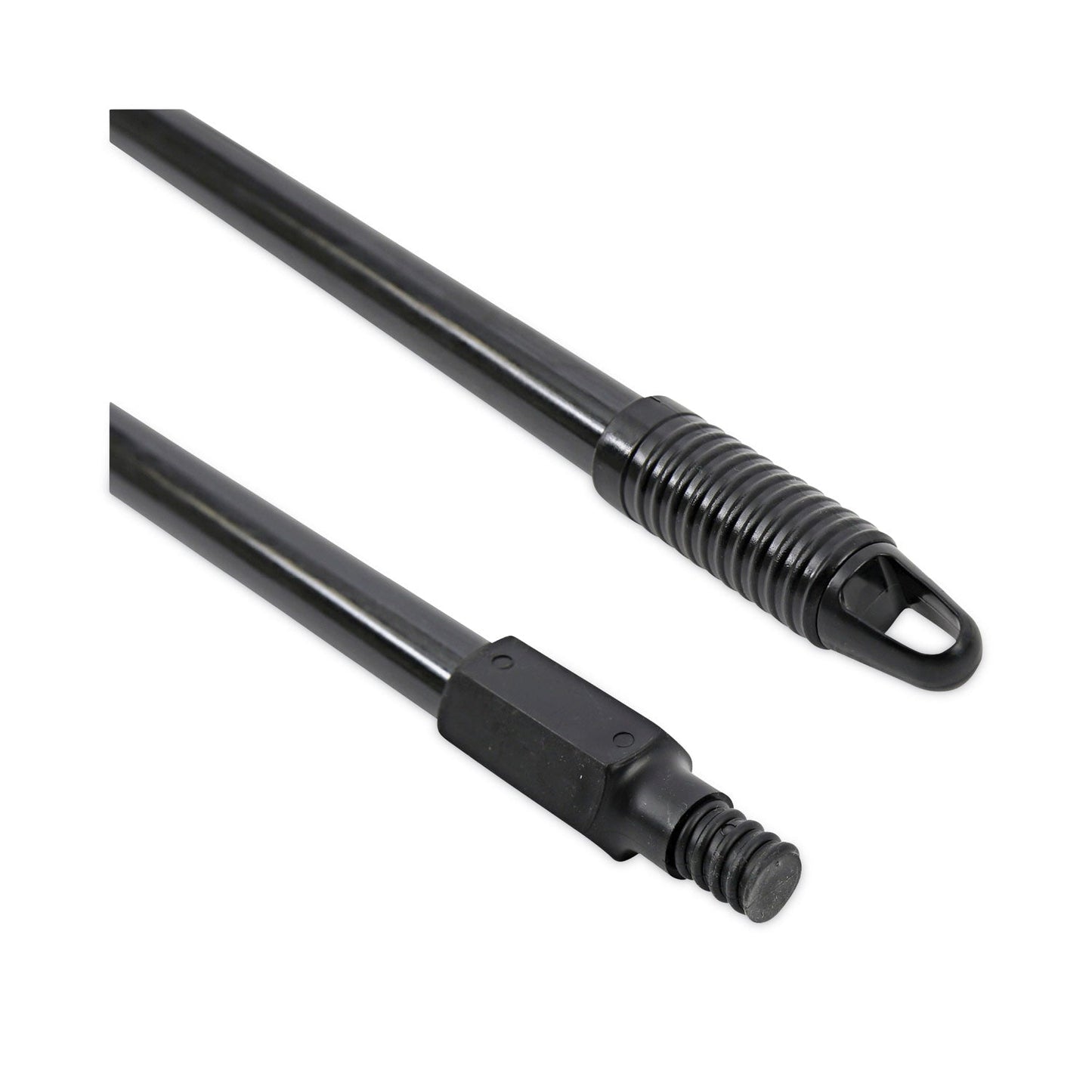 Boardwalk Fiberglass Broom Handle, Nylon Plastic Threaded End, 1" dia x 60", Black
