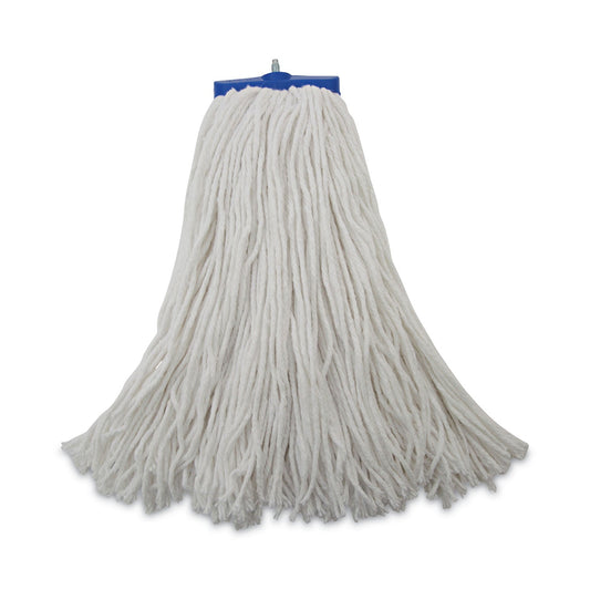 Boardwalk Mop Head, Economical Lie-Flat Head, Rayon Fiber, 20oz, White, 12/Carton
