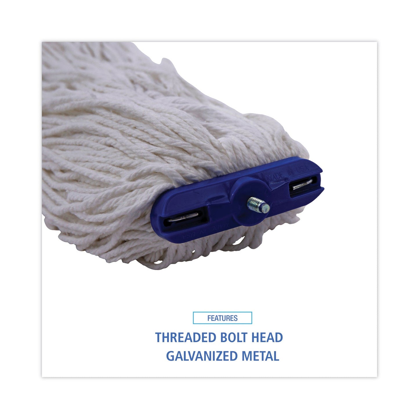 Boardwalk Mop Head, Economical Lie-Flat Head, Rayon Fiber, 20oz, White, 12/Carton