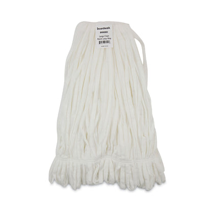 Boardwalk Mop Head, Looped, Enviro Clean With Tailband, Large, White, 12/Carton