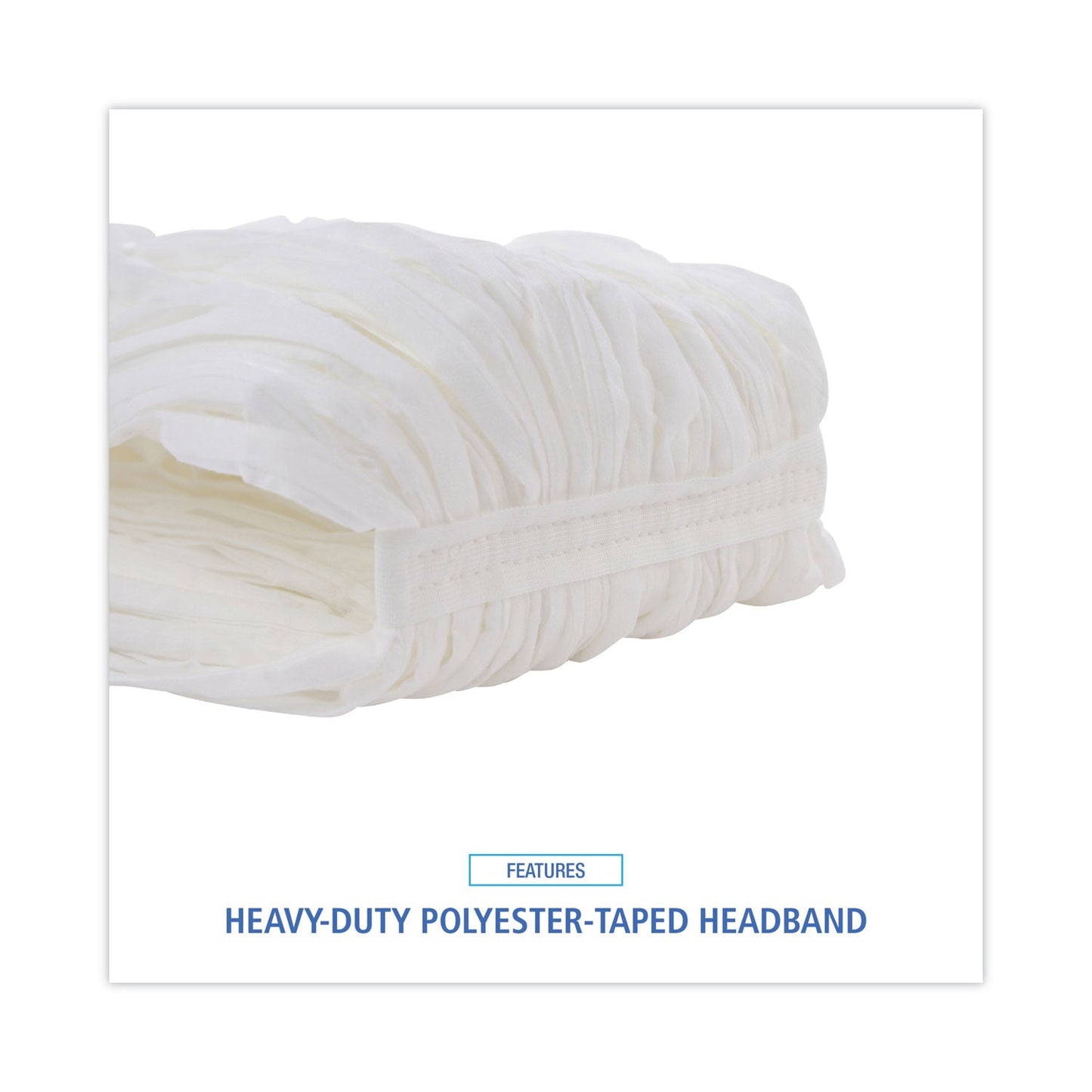 Boardwalk Nonwoven Cut End Edge Mop, Rayon/Polyester, #24, White, 12/Carton