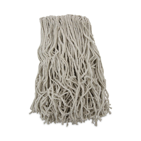 Boardwalk Banded Mop Head, Cotton, Cut-End, White, 16 oz, 12/Carton