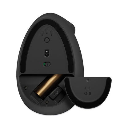 Logitech Lift Vertical Ergonomic Mouse, 2.4 GHz Frequency/32 ft Wireless Range, Right Hand Use, Graphite