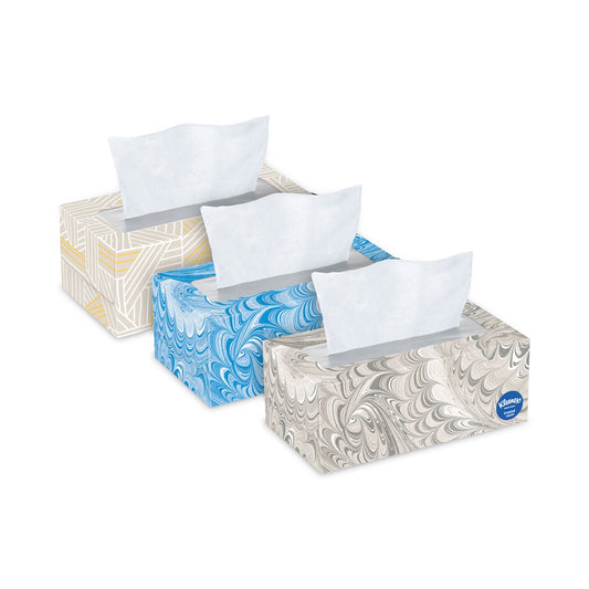 Kleenex Trusted Care Facial Tissue, 2-Ply, White, 160 Sheets/Box, 3 Boxes/Pack, 4 Packs/Carton