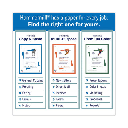 Hammermill Tidal Print Paper, 92 Bright, 20 lb Bond Weight, 8.5 x 11, White, 500 Sheets/Ream, 10 Reams/Carton