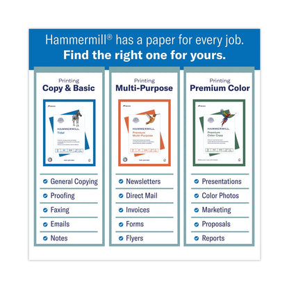 Hammermill Great White 30 Recycled Print Paper, 92 Bright, 20 lb Bond Weight, 8.5 x 14, White, 500/Ream