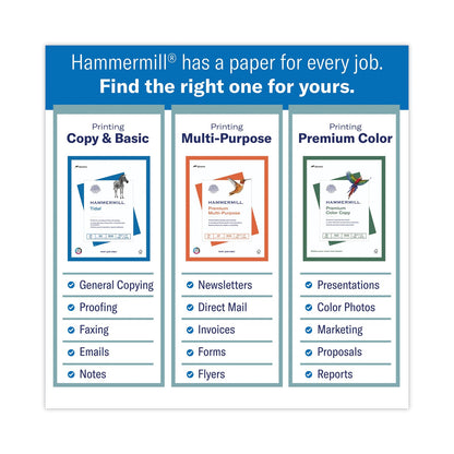 Hammermill Premium Color Copy Cover, 100 Bright, 80 lb Cover Weight, 8.5 x 11, 250/Pack