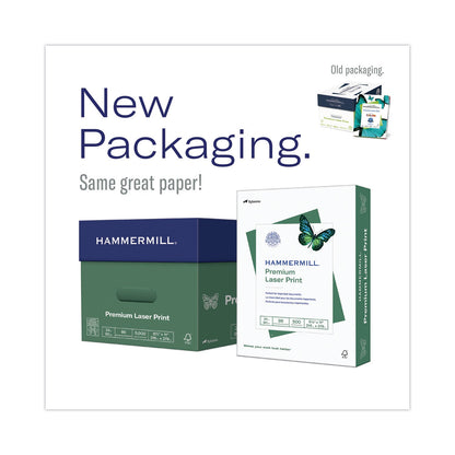Hammermill Premium Laser Print Paper, 98 Bright, 3-Hole, 24 lb Bond Weight, 8.5 x 11, White, 500/Ream