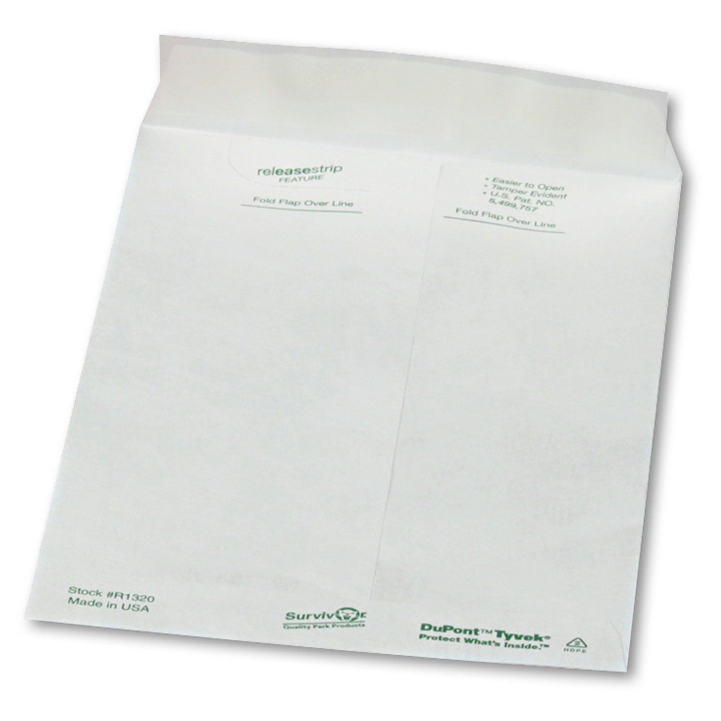 Survivor Lightweight 14 lb Tyvek Catalog Mailers, #6 1/2, Square Flap, Redi-Strip Adhesive Closure, 6 x 9, White, 100/Box