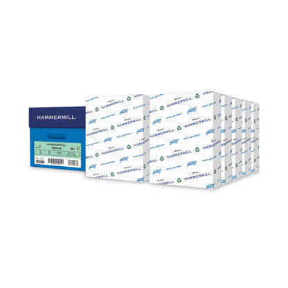Hammermill Colors Print Paper, 20 lb Bond Weight, 8.5 x 11, Green, 500 Sheets/Ream, 10 Reams/Carton