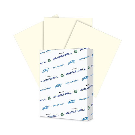 Hammermill Colors Print Paper, 20 lb Bond Weight, 8.5 x 11, Cream, 500/Ream