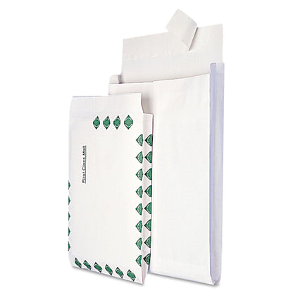 Quality Park Ship-Lite Expansion Mailer, First Class, #13 1/2, Cheese Blade Flap, Redi-Strip Adhesive Closure, 10 x 13, White, 100/Box