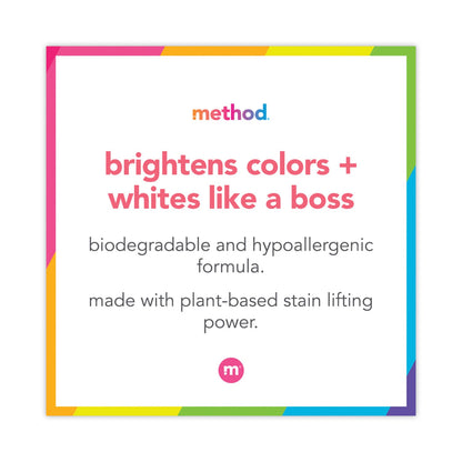 Method 4X Concentrated Laundry Detergent, Ginger Mango, 53.5 oz Bottle, 4/Carton