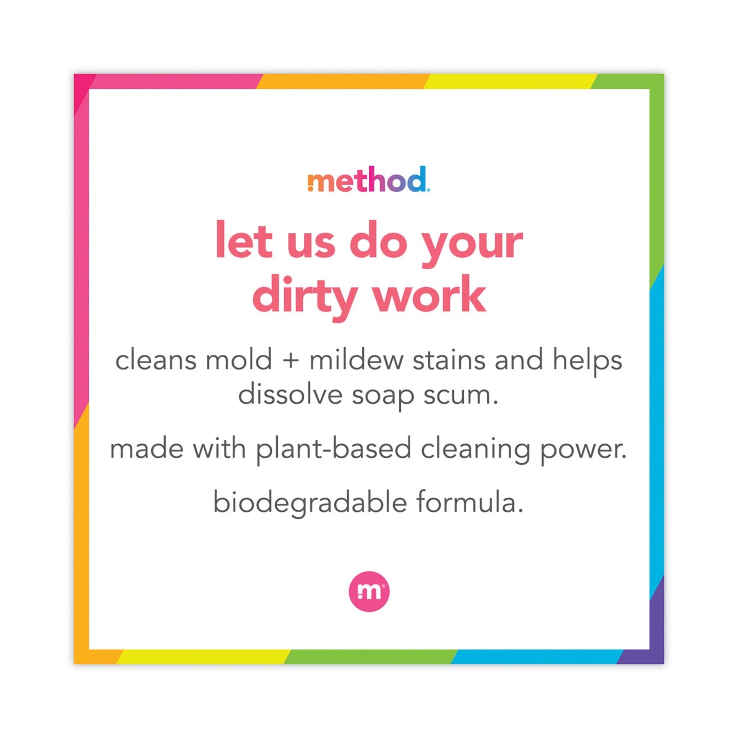Method Tub and Tile Bathroom, Eucalyptus Mint, 28 oz Spray Bottle, 8/Carton
