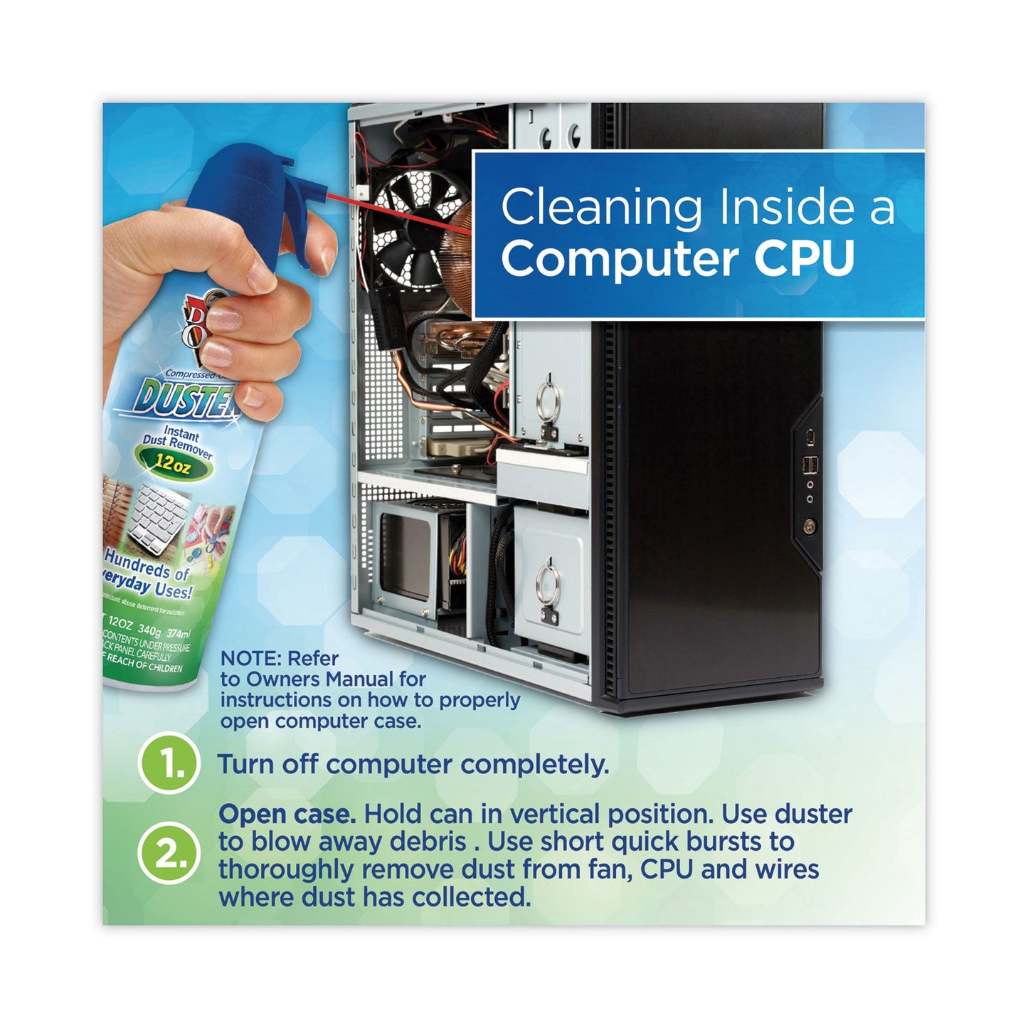 Dust-Off Disposable Compressed Air Duster, 12 oz Can