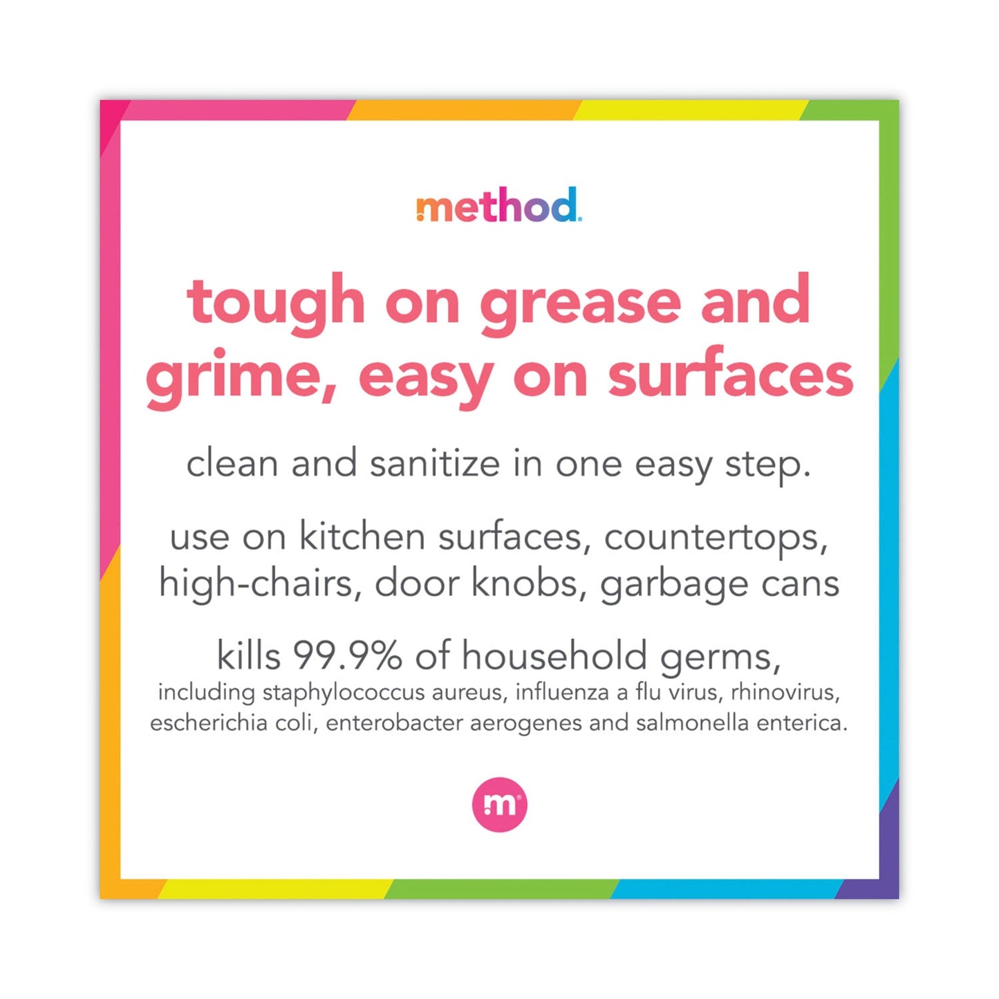Method Antibacterial Spray, Bathroom, Spearmint, 28 oz Spray Bottle, 8/Carton