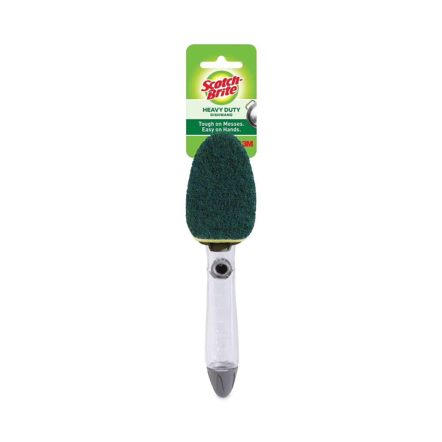 Scotch-Brite Soap-Dispensing Dishwand, 2.5 x 9.5, Yellow/Green