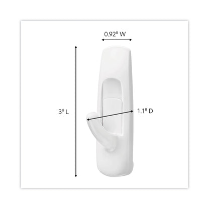 Command General Purpose Hooks, Plastic, White, 3 lb Cap, 37 Hooks and 48 Strips/Pack