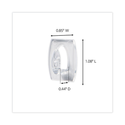 Command Clear Hooks and Strips, Plastic, Mini, 18 Hooks and 24 Strips/Pack