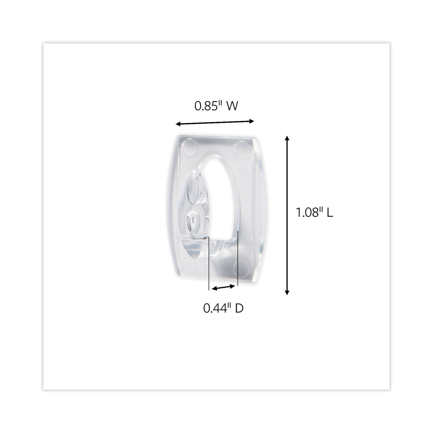 Command Clear Hooks and Strips, Plastic, Mini, 6 Hooks and 8 Strips/Pack