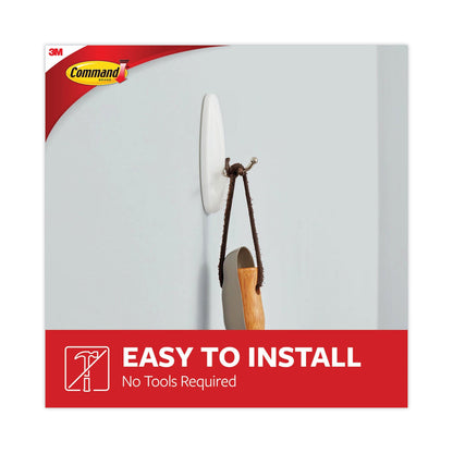 Command General Purpose Wire Hooks, Medium, 3 b Cap, White, 2 Hooks and 4 Strips/Pack