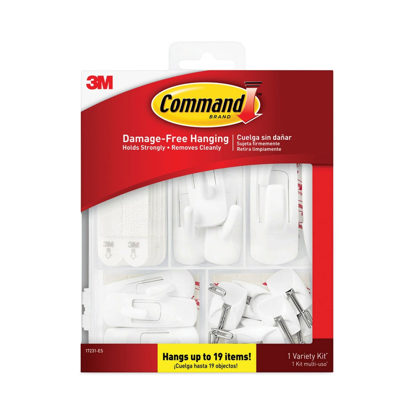 Command General Purpose Hooks, Variety Pack, Assorted Sizes, 54 Pieces/Pack