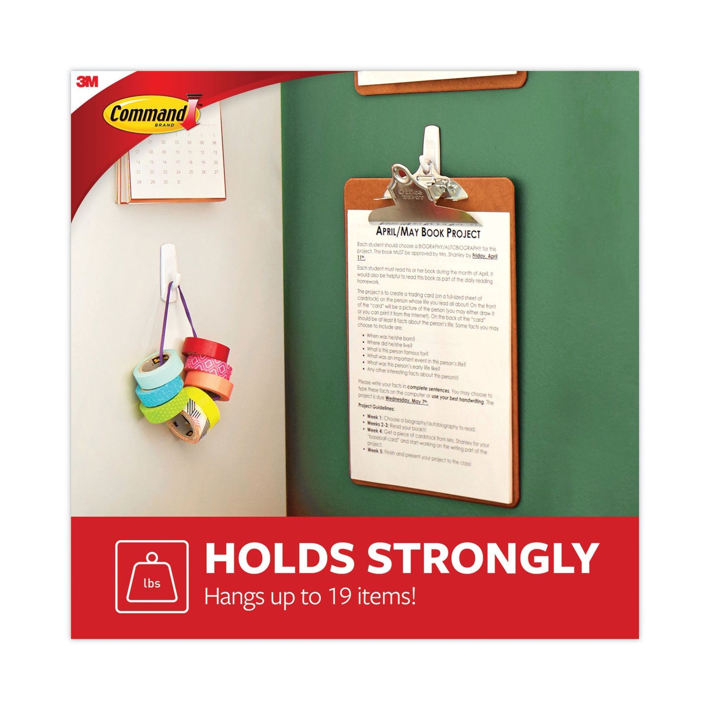 Command General Purpose Hooks, Variety Pack, Assorted Sizes, 54 Pieces/Pack