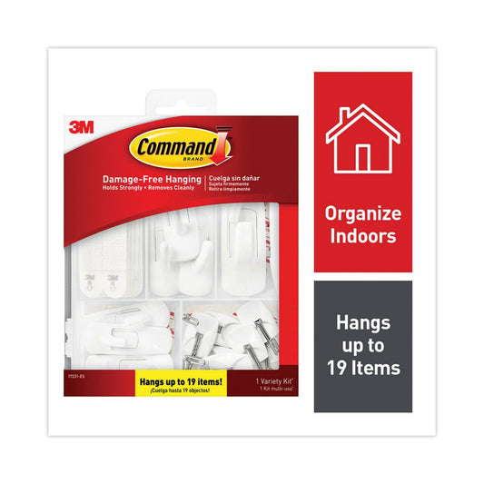 Command General Purpose Hooks, Variety Pack, Assorted Sizes, 54 Pieces/Pack