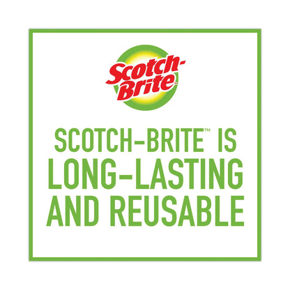 Scotch-Brite Greener Clean Heavy-Duty Scrub Sponge, 4.5 x 2.7, 0.6" Thick, Light Brown, 3/Pack