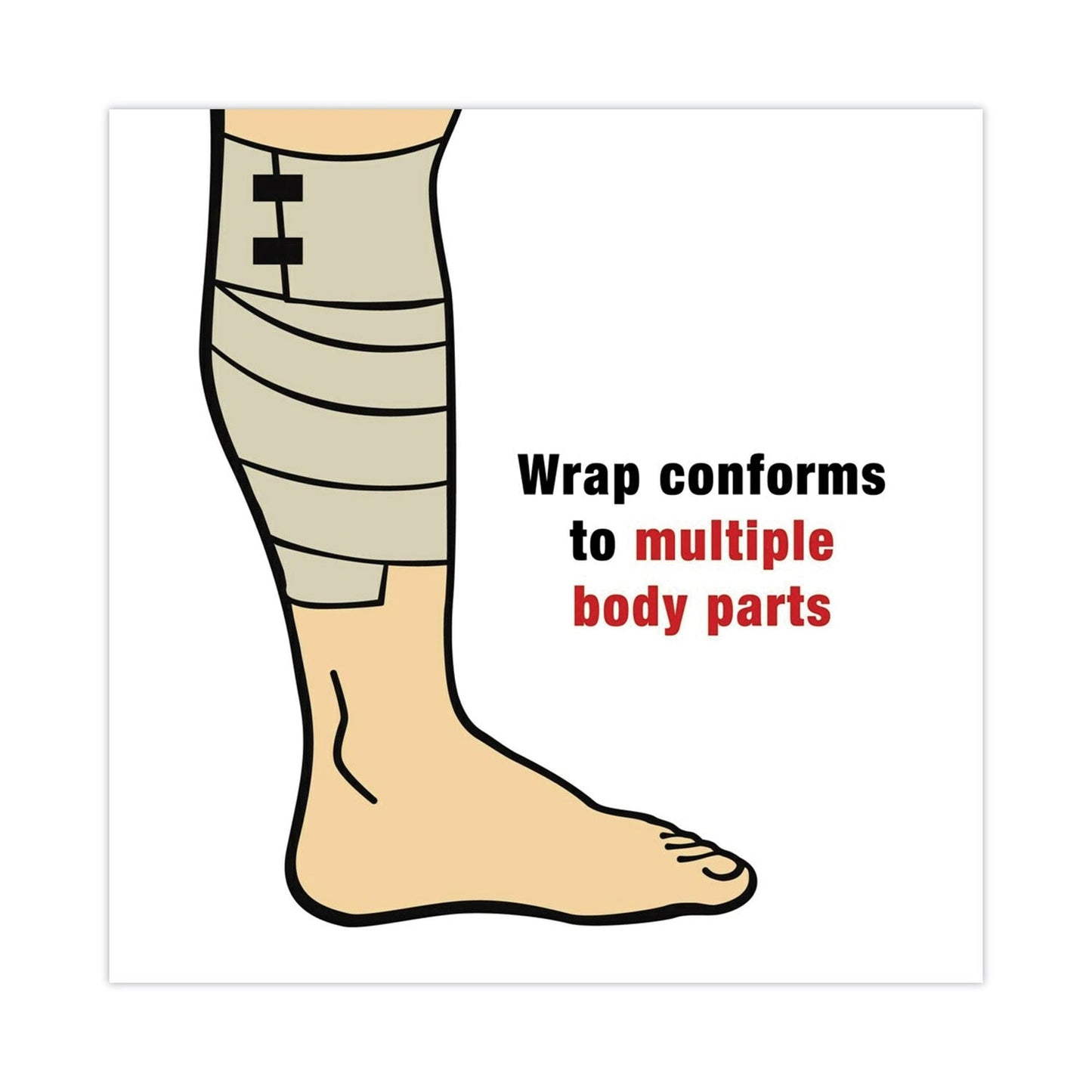 ACE Elastic Bandage with E-Z Clips, 3 x 64