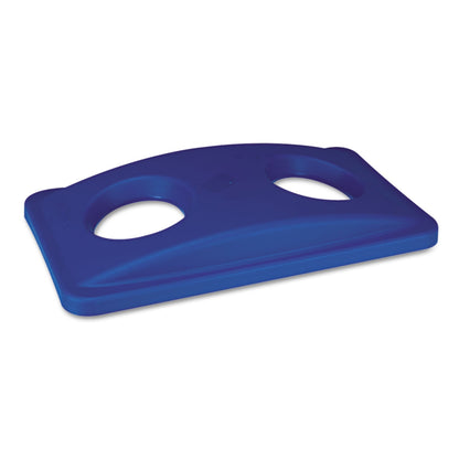 Rubbermaid Lid for Slim Jim Bottle Recycling Container, 20.38w x 11.38d x 2.75h, Blue