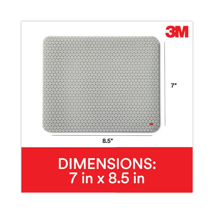 3M Precise Mouse Pad with Nonskid Repositionable Adhesive Back, 8.5 x 7, Bitmap Design