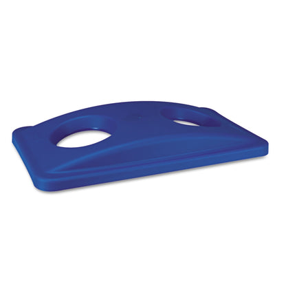 Rubbermaid Lid for Slim Jim Bottle Recycling Container, 20.38w x 11.38d x 2.75h, Blue