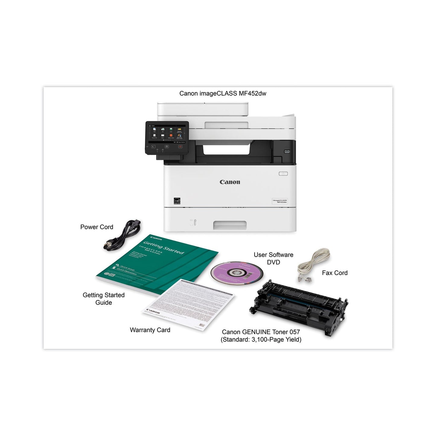 Canon imageCLASS MF452dw Wireless Laser Printer, Fax, Copy, Print, Scan