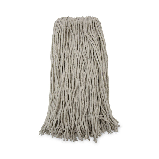 Boardwalk Premium Cut-End Wet Mop Heads, Cotton, 20oz, White, 12/Carton