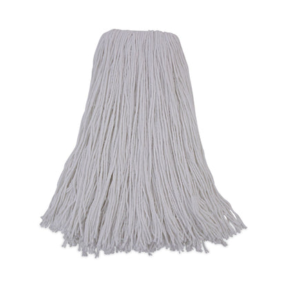 Boardwalk Mop Head, Premium Standard Head, Rayon Fiber, 32oz, White, 12/Carton