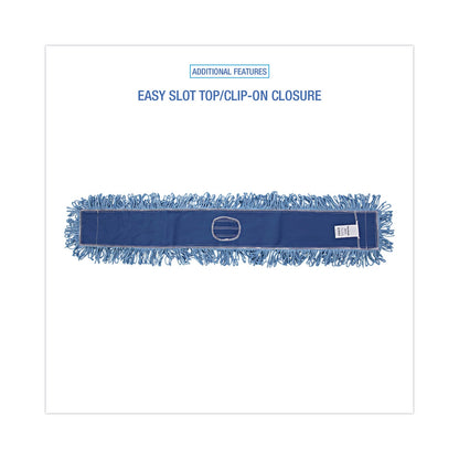 Boardwalk Dust Mop Head, Cotton/Synthetic Blend, 48" x 5", Blue