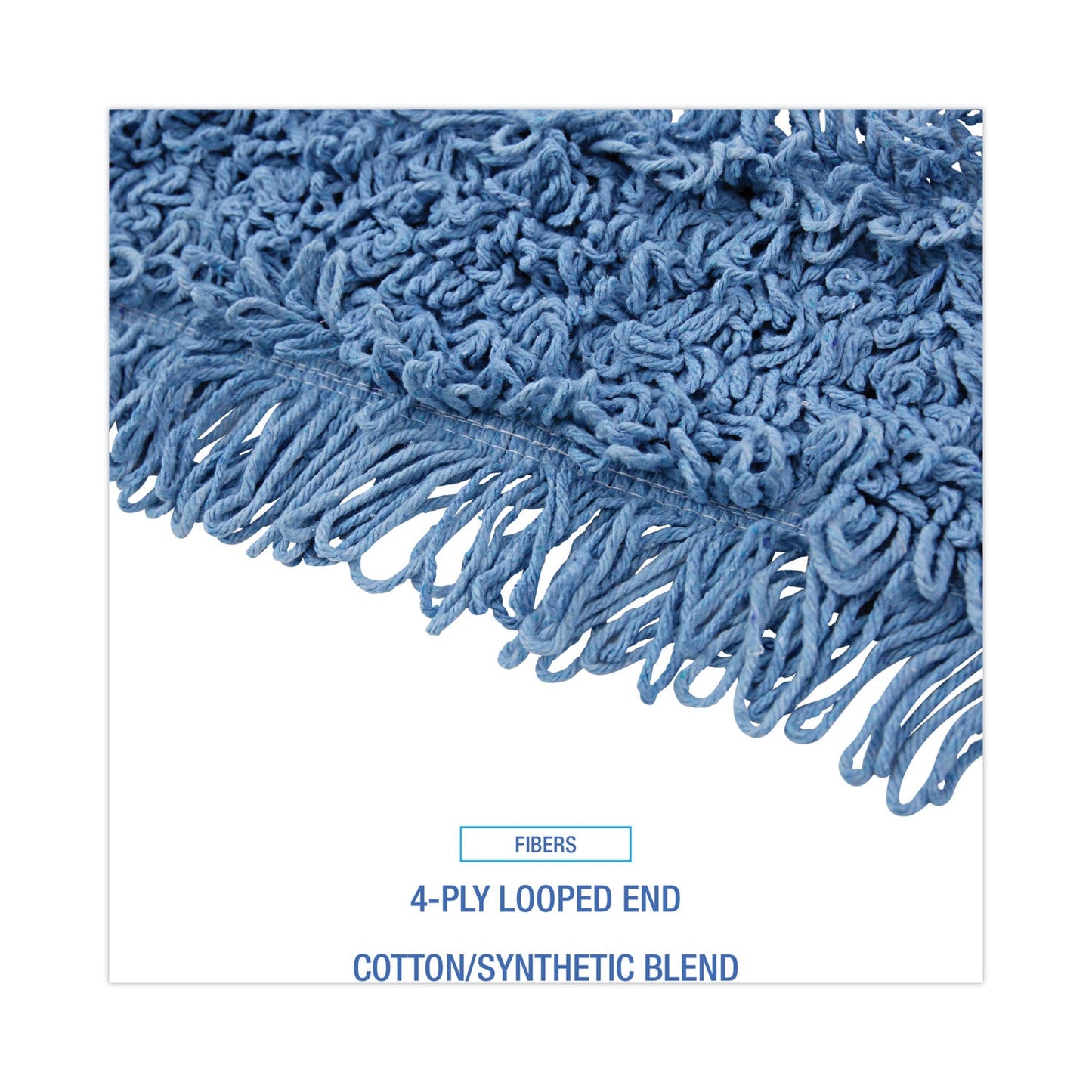 Boardwalk Dust Mop Head, Cotton/Synthetic Blend, 48" x 5", Blue