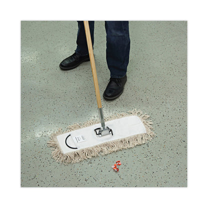 Boardwalk Industrial Dust Mop Head, Hygrade Cotton, 18w x 5d, White