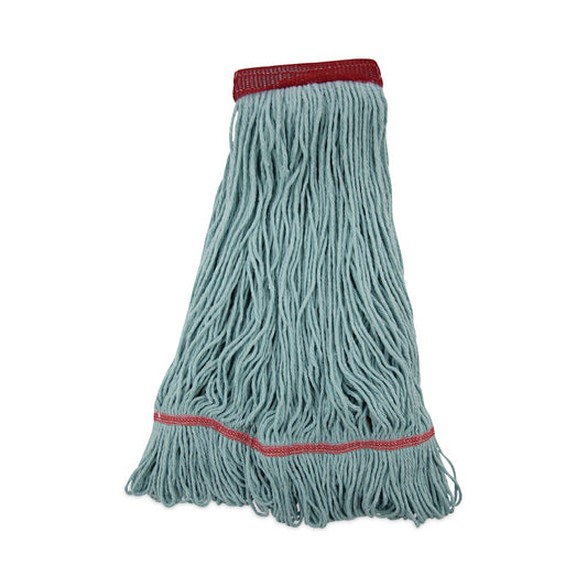 Boardwalk EchoMop with Looped-End Wet Head, Synthetic/Cotton, Large, Blue, 12/Carton