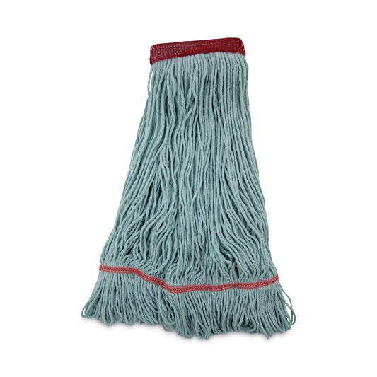 Boardwalk EchoMop with Looped-End Wet Head, Synthetic/Cotton, Large, Blue