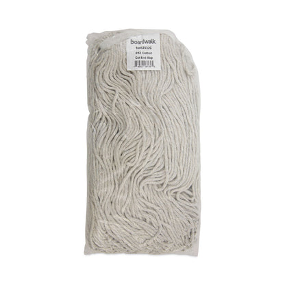 Boardwalk Cut-End Wet Mop Head, Cotton, No. 32, White, 12/Carton