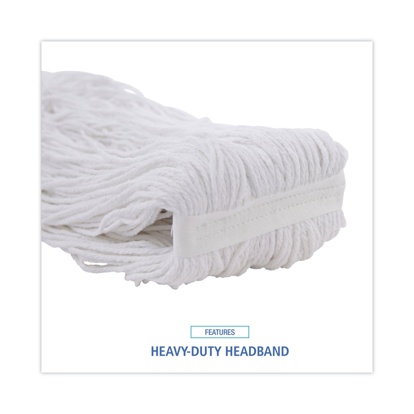 Boardwalk Cut-End Wet Mop Head, Rayon, No. 32, White