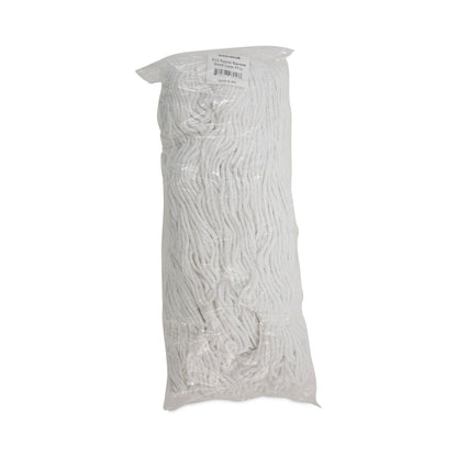 Boardwalk Pro Loop Web/Tailband Wet Mop Head, Rayon, #24 Size, White, 12/Carton