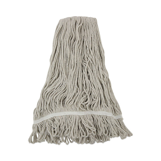 Boardwalk Mop Head, Loop Web/Tailband, Value Standard, Cotton, No. 32, White, 12/Carton