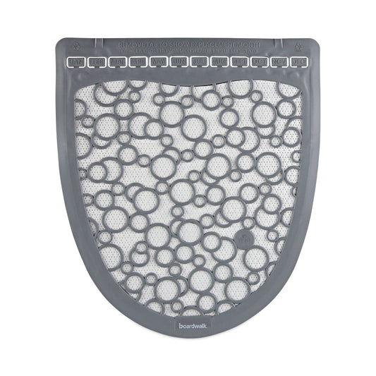 Boardwalk Urinal Mat 2.0, Rubber, 17.5 x 20, Gray/White, 6/Carton