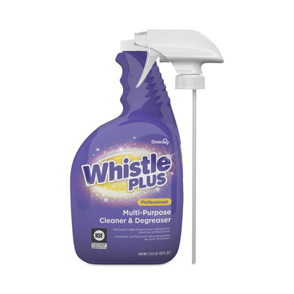 Diversey Whistle Plus Professional Multi-Purpose Cleaner/Degreaser, Citrus, 32 oz Spray Bottle, 4/Carton