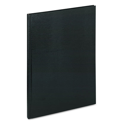 Blueline Executive Notebook, Ribbon Bookmark, 1 Subject, Medium/College Rule, Black Cover, 10.75 x 8.5, 75 Sheets